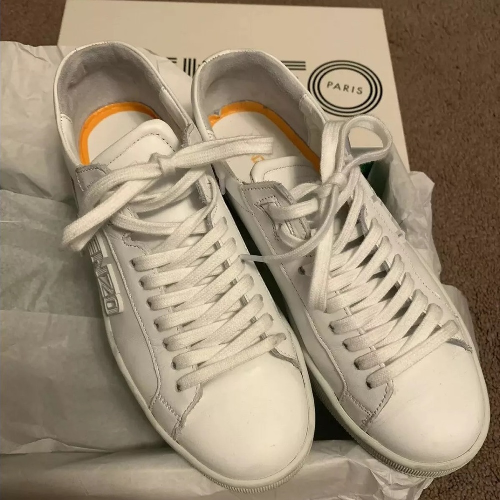 Kenzo low top white sneakers size 36